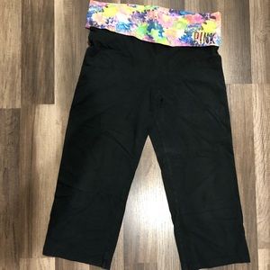 Pink crop yoga pants